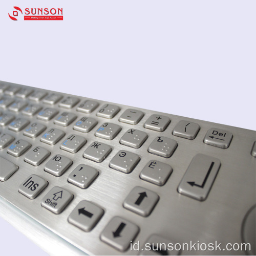 Keyboard Metal Anti-huru-hara dan Track Ball